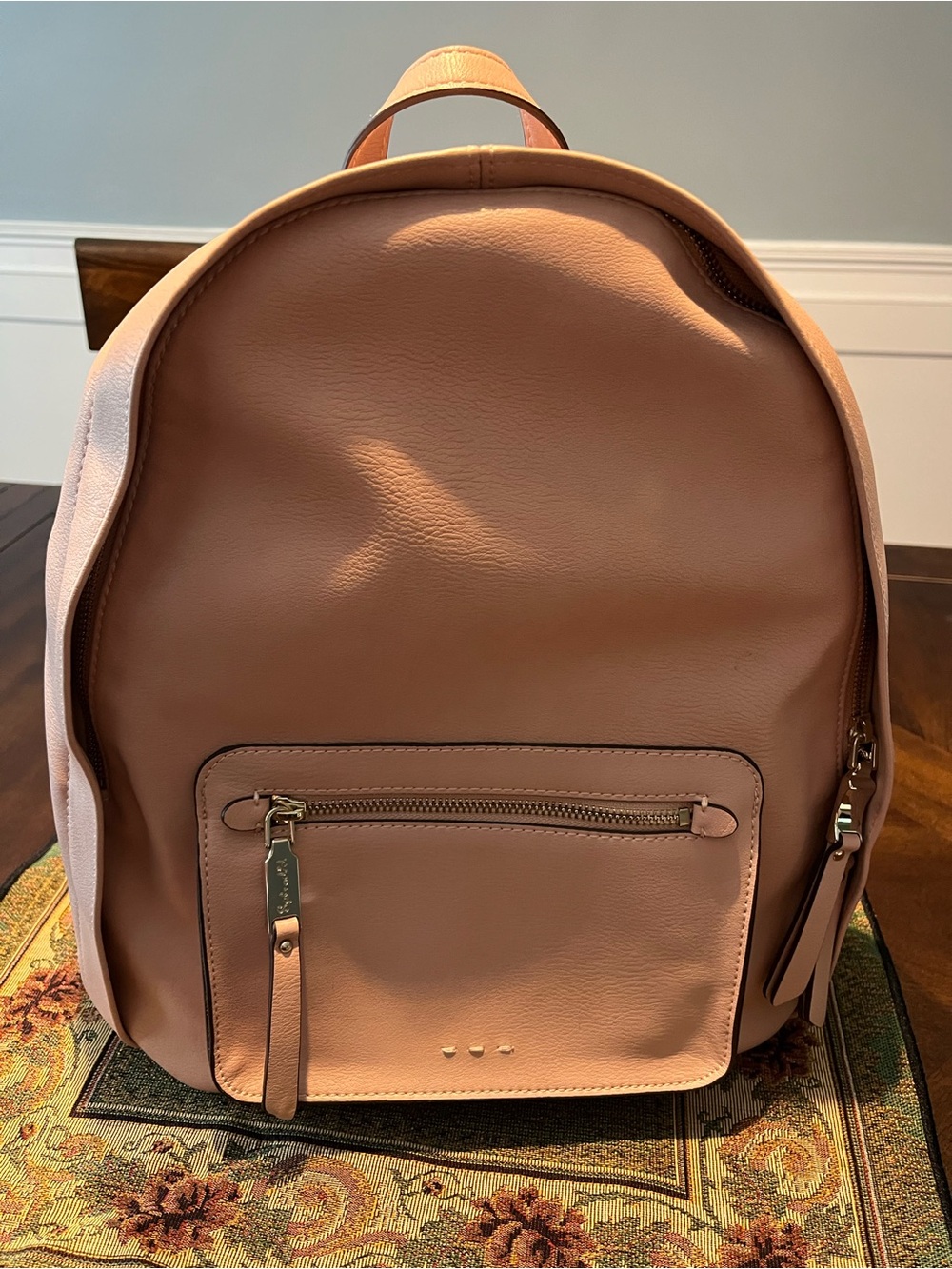 NWT! Splendid Pebbled Blush Pink Leather Backpack